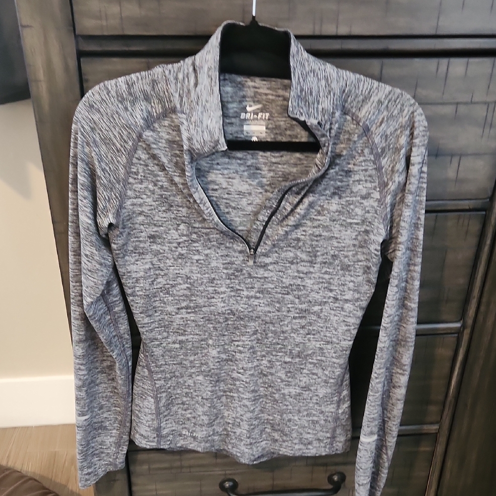 Gray NIKE DRY FIT Women's Top